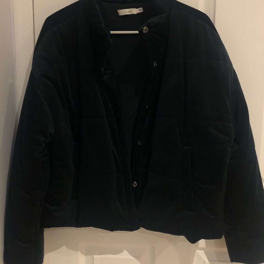 Velvet puff coat